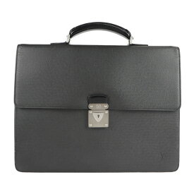 LOUIS VUITTON ルイ ヴィトン ロブスト1 タイガ ビジネスバッグ M31052 レザー アルドワーズ ブラック系 シルバー金具 ブリーフケース ビトン【本物保証】【中古】
