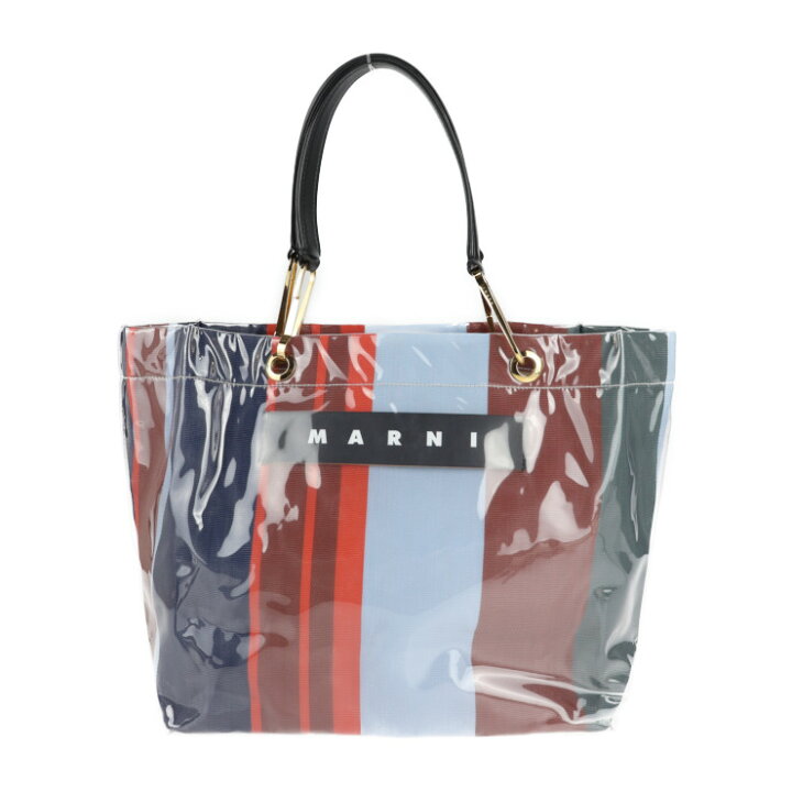 マルニ マルチカラー トートバッグ MARNI グロッシーグリップ - 牛革