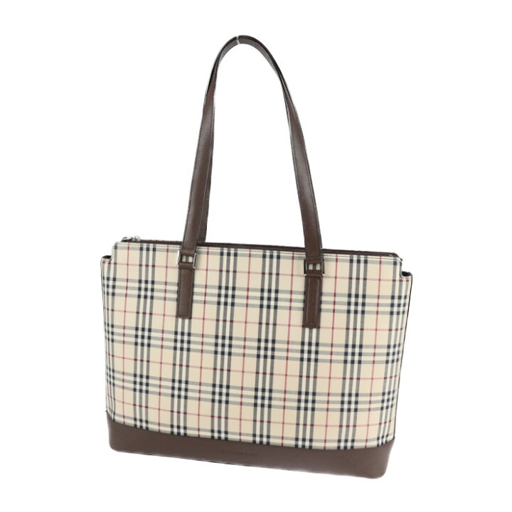 楽天市場】美品 BURBERRY バーバリー トートバッグ キャンバス レザー  