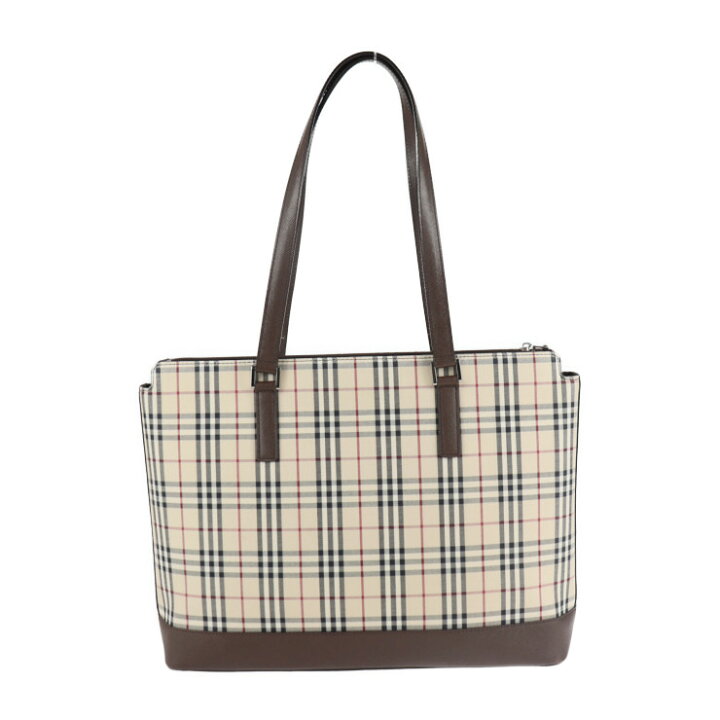 楽天市場】美品 BURBERRY バーバリー トートバッグ キャンバス レザー 