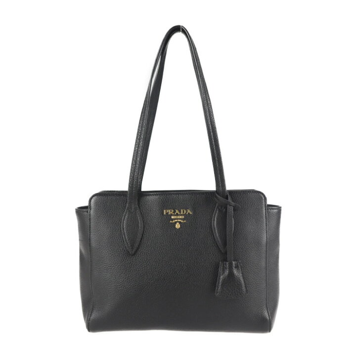 楽天市場】超美品 PRADA プラダ トートバッグ 1BG112 レザー ブラック
