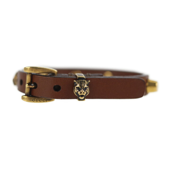楽天市場】超美品 GUCCI グッチ ブレスレット 501543 レザー ブラウン 