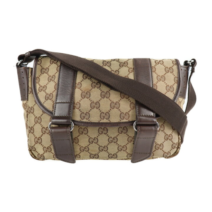 楽天市場】GUCCI グッチ ショルダーバッグ 145858 GGキャンバス レザー 