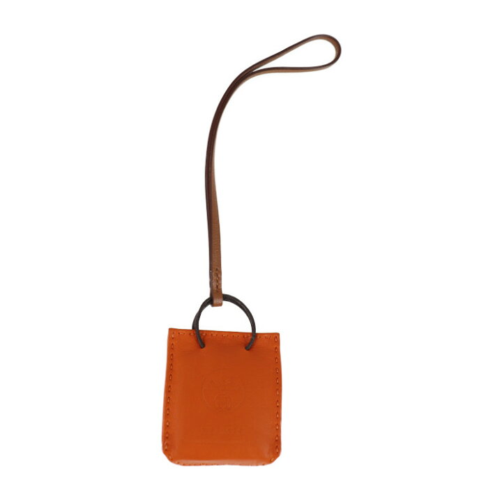 美品】HERMES エルメス チャーム サックオランジュ ショッパー オレンジ