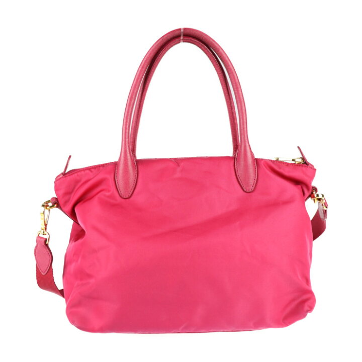 楽天市場】PRADA プラダ ハンドバッグ 1BA106 ナイロン レザー IBISCO  