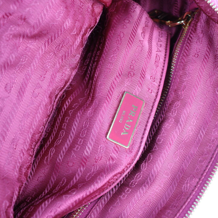 楽天市場】PRADA プラダ ハンドバッグ 1BA106 ナイロン レザー IBISCO  