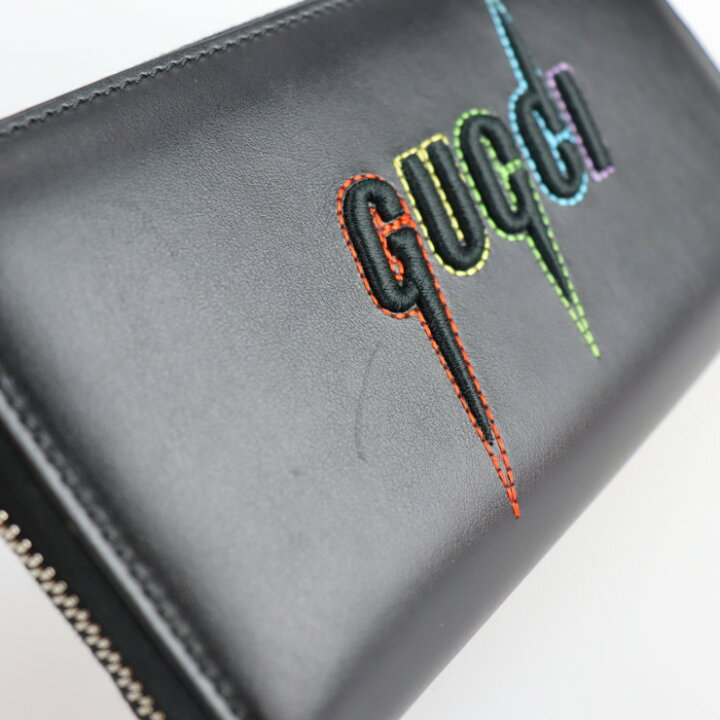 楽天市場】美品 GUCCI グッチ ブレードロゴ エンブリロイダリー 長財布 