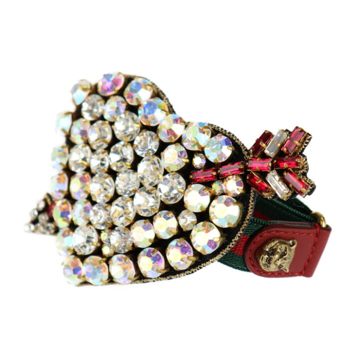 楽天市場】美品 GUCCI グッチ ピアスドハート ビジュー キャット  