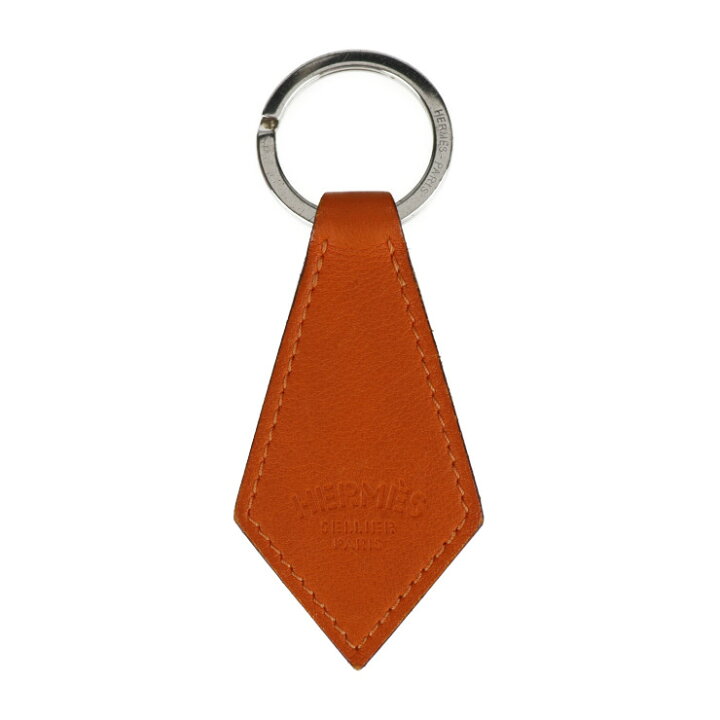 楽天市場】HERMES エルメス キーホルダー レザー オレンジ系 タブ 