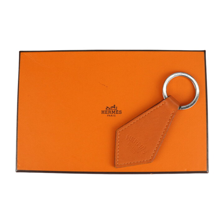 楽天市場】HERMES エルメス キーホルダー レザー オレンジ系 タブ 