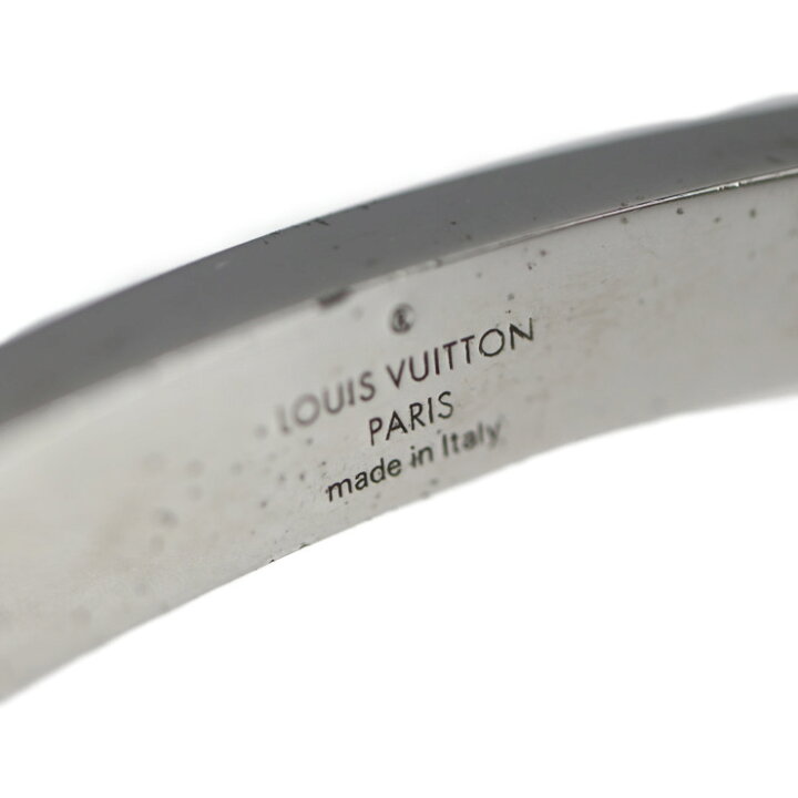 かわいい新作 美品 LOUIS VUITTON ルイ ヴィトン ブラスレ スペースLV M67417 ブレスレット メタル ナイロン シルバー