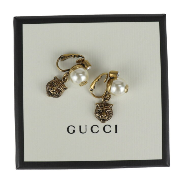 楽天市場】超美品 GUCCI グッチ イヤリング 434727 メタル クリスタル  