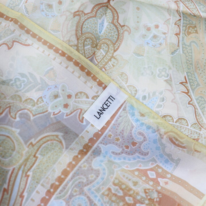 楽天市場】超美品 LANCETTI ランチェッティ シフォンスカーフ ストール 