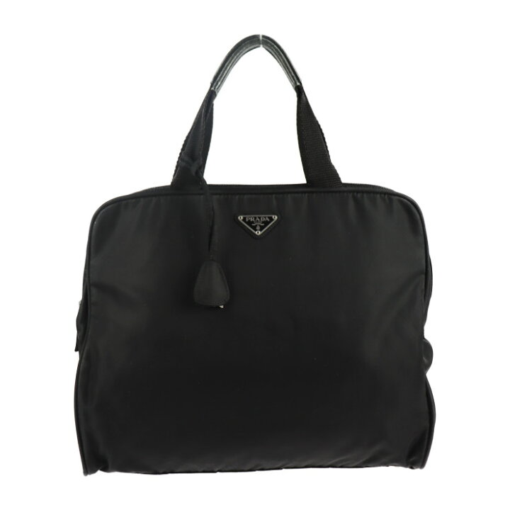 楽天市場】PRADA プラダ ハンドバッグ B7563 ナイロン レザー ブラック