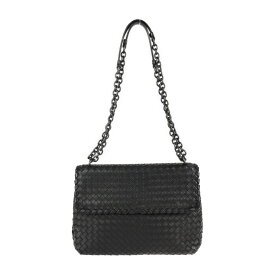 BOTTEGAVENETA ボッテガヴェネタ オリンピアバッグ ミディアム イントレチャート ショルダーバッグ 386499 レザー ブラック ガンメタ チェーンショルダー【本物保証】【中古】