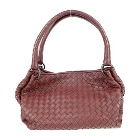 BOTTEGAVENETA ボッテガヴェネタ ミニパラシュート イントレチャート ハンドバッグ 428047 レザー ボルドー系 ショルダーバッグ トートバッグ 【本物保証】【中古】