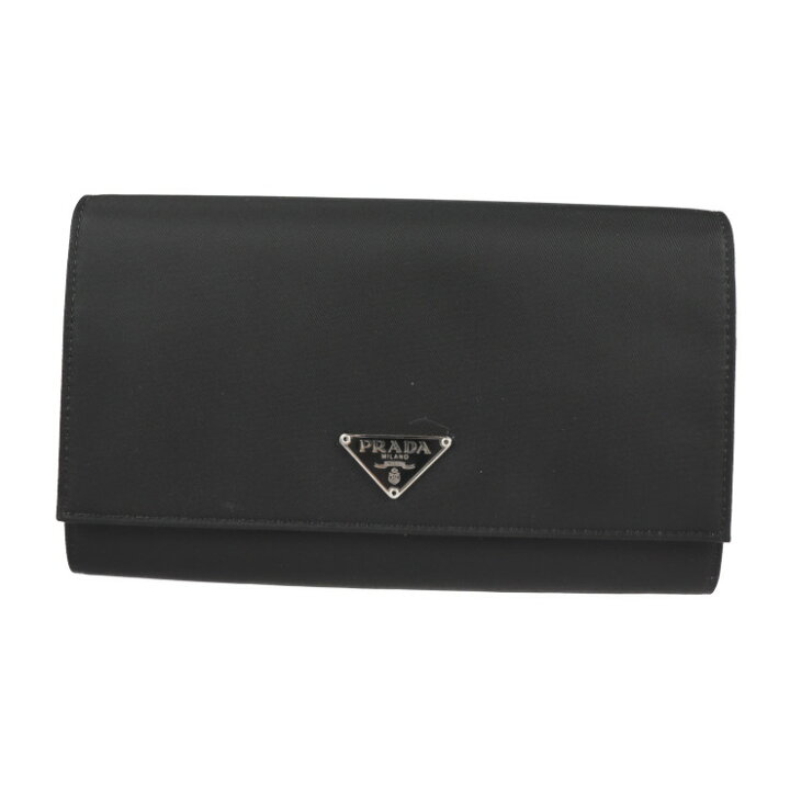 楽天市場】超美品 PRADA プラダ 二つ折り財布 M608 ナイロン ブラック  