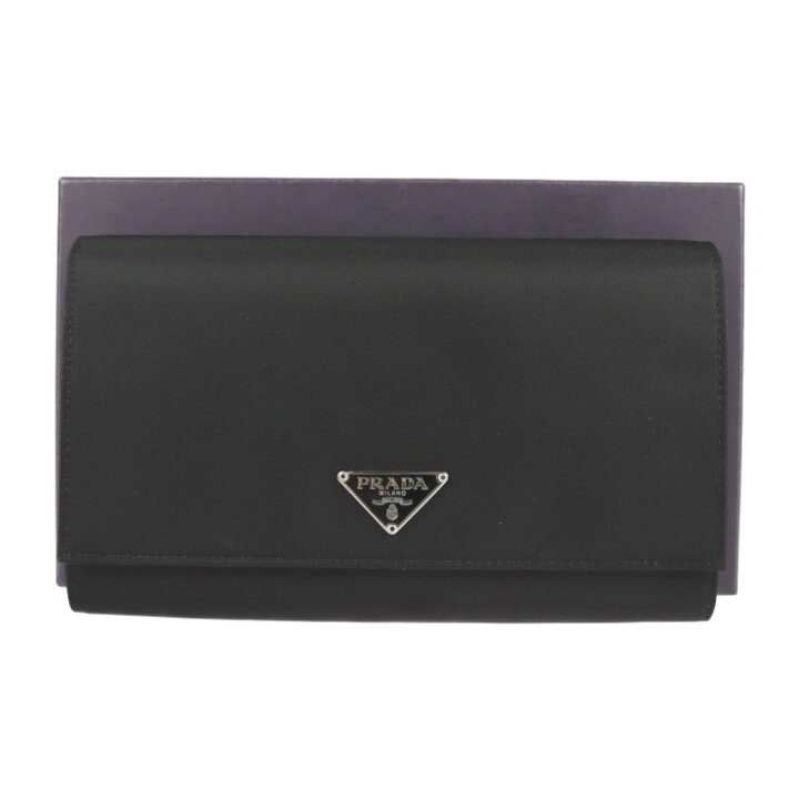楽天市場】超美品 PRADA プラダ 二つ折り財布 M608 ナイロン ブラック  