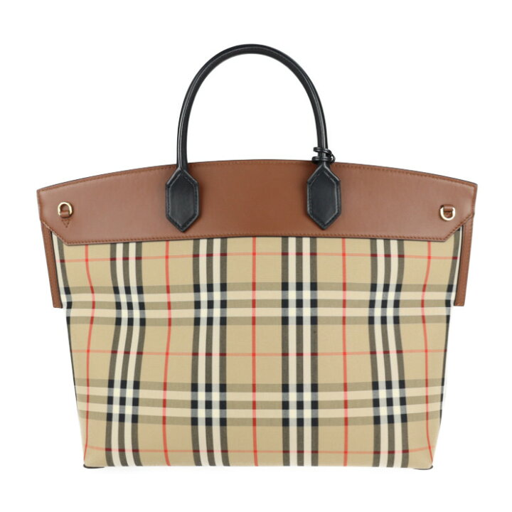 本物 バーバリー BURBERRY チェック 率い ショルダーバッグ トート  