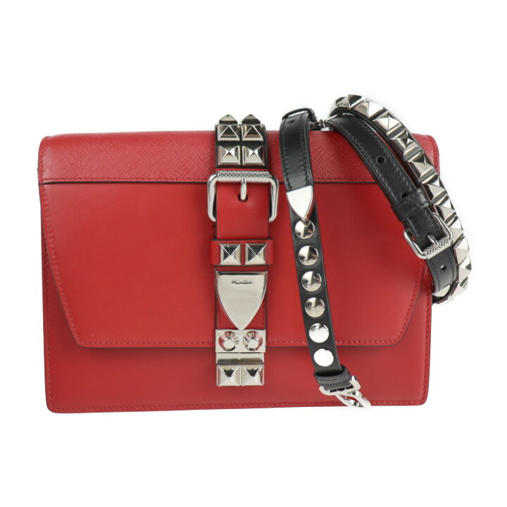 楽天市場】超美品 PRADA プラダ エレクトラ スタッズ ショルダーバッグ  