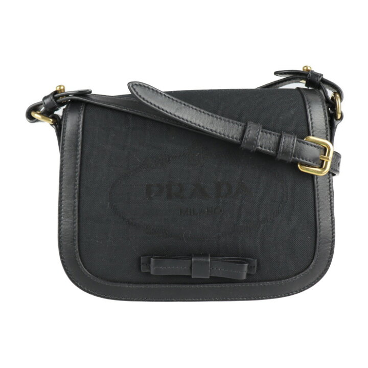 楽天市場】美品 PRADA プラダ ロゴ ジャガード ショルダーバッグ  