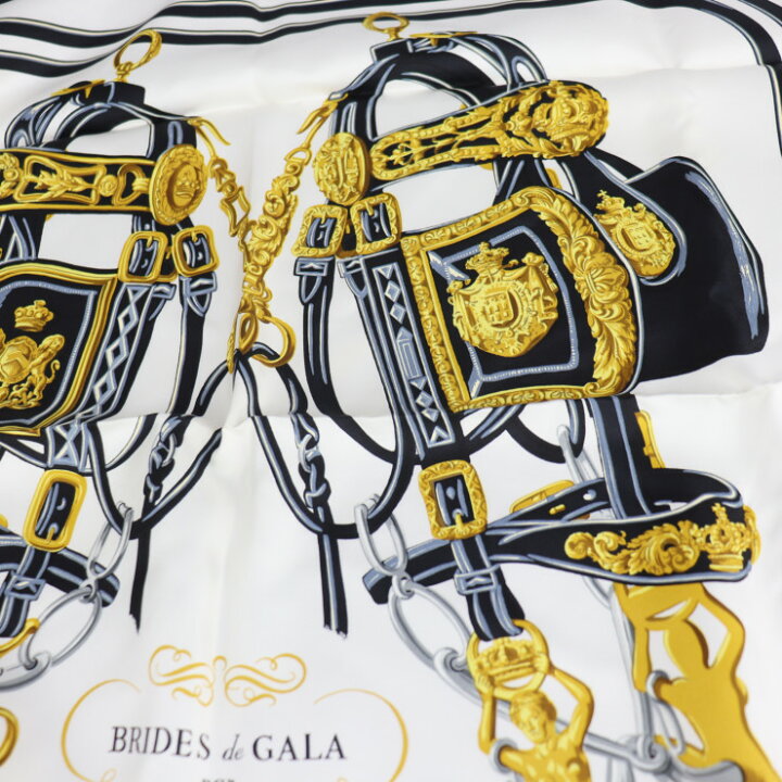 楽天市場】美品 HERMES エルメス BRIDES de GALA 式典用馬勒 カレ 90 