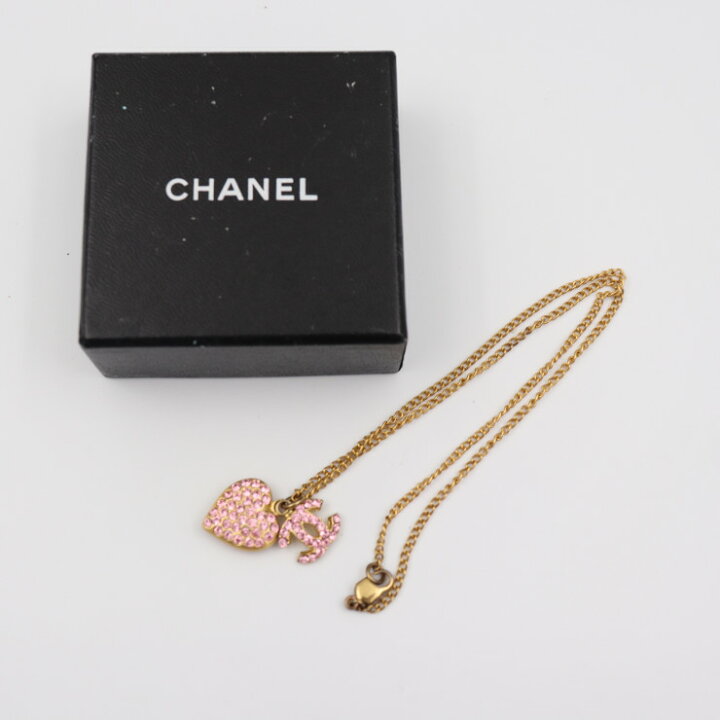 楽天市場】CHANEL シャネル ネックレス メタル ラインストーン 