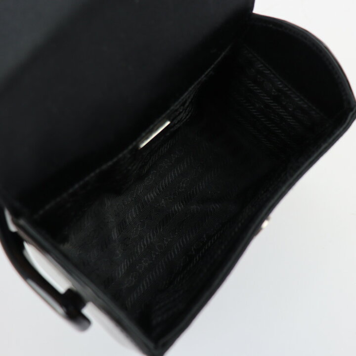 楽天市場】美品 PRADA プラダ ハンドバッグ サテン カーフレザー  