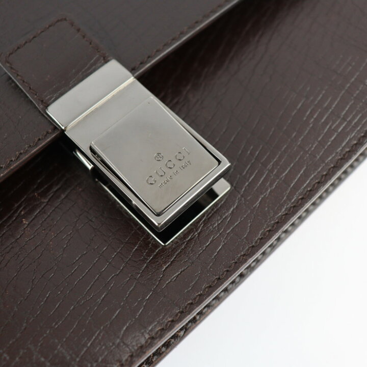 楽天市場】美品 GUCCI グッチ クラッチバッグ 114686 レザー ブラウン 