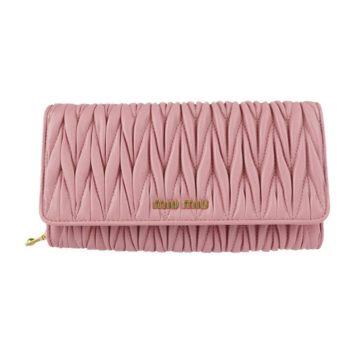 楽天市場】超美品 MIUMIU ミュウミュウ マテラッセ 二つ折り財布  