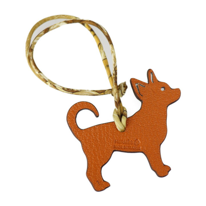 HERMES(エルメス) キーホルダー(チャーム) - レッド×ライトブラウン  