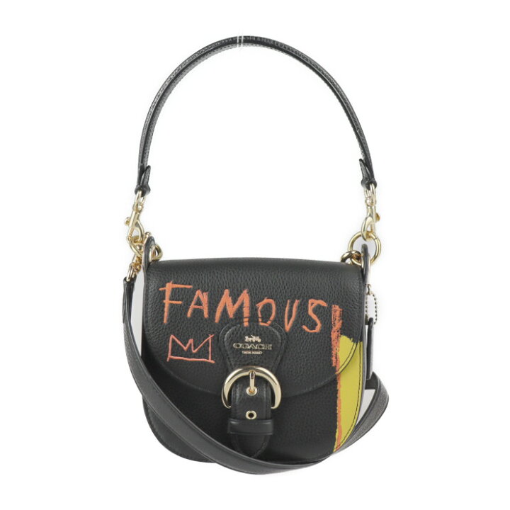 楽天市場】美品 COACH コーチ バスキア コラボ ショルダーバッグ C5663 