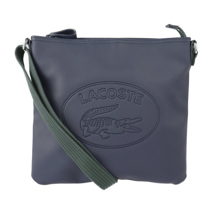楽天市場】LACOSTE ラコステ ショルダーバッグ PVC ネイビー グリーン 