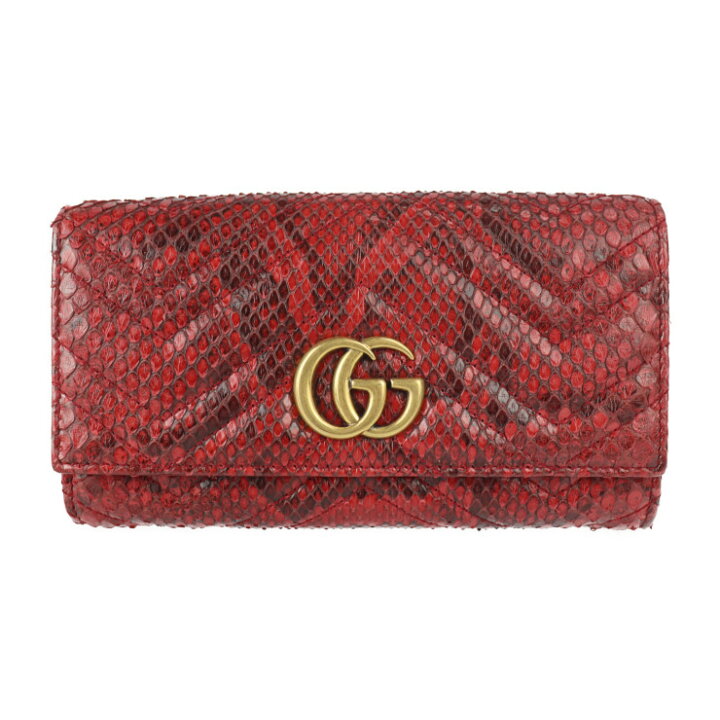 訳あり】【値下げ】GUCCI レザー折り財布 レッド新品未使用 