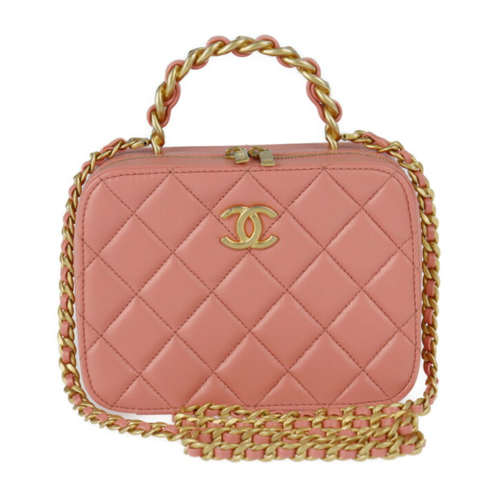 楽天市場】美品 CHANEL シャネル スモール バニティ マトラッセ  