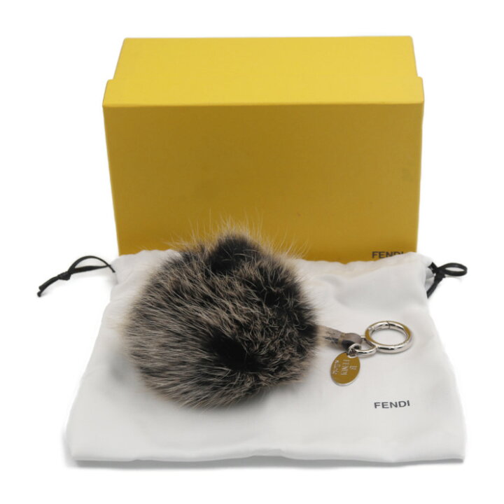 楽天市場】超美品 FENDI フェンディ ポンポンチャーム チャーム ファー 