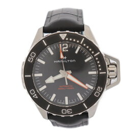 超美品 HAMILTON ハミルトン オープンウォーター オート カーキ ネイビー 腕時計 H77825330 ステンレススチール シルバー ブラック 自動巻き H778250【本物保証】【中古】