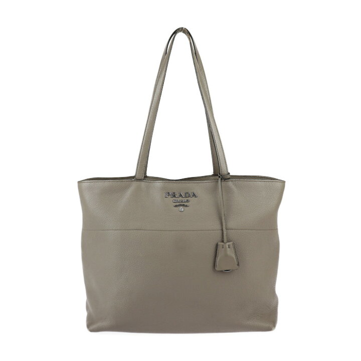 楽天市場】PRADA プラダ バッグ トートバッグ 1BG203 レザー ARGILLA  