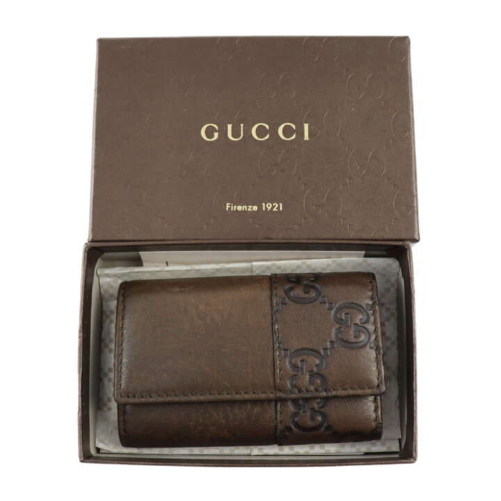 楽天市場】超美品 GUCCI グッチ グッチシマ キーケース 256433 レザー  