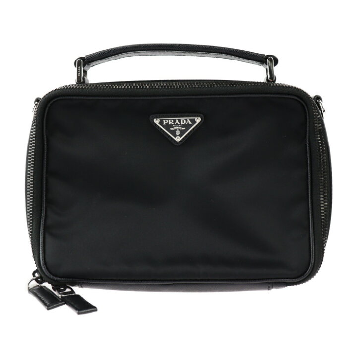 楽天市場】超美品 PRADA プラダ ブリック 三角ロゴマーク ハンドバッグ 