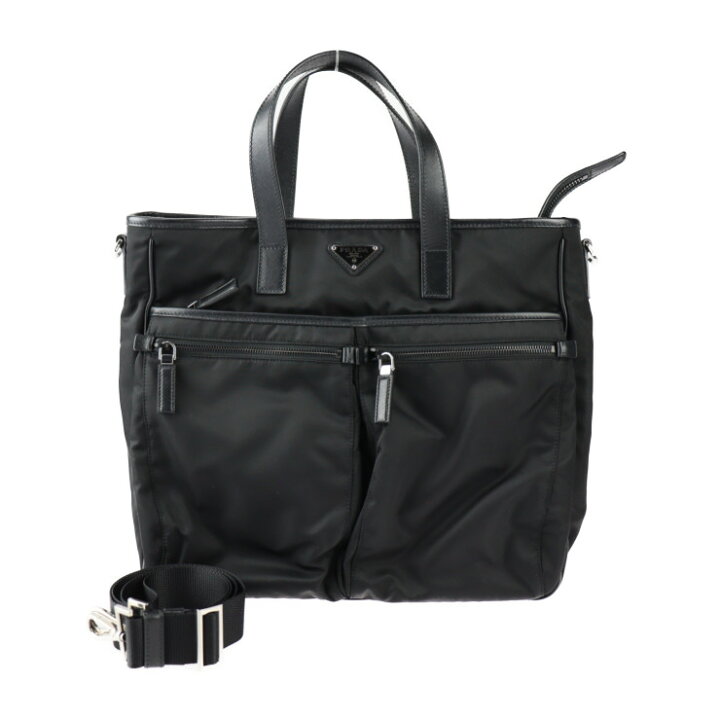 楽天市場】超美品 PRADA プラダ トートバッグ 2VG860 ナイロン レザー 