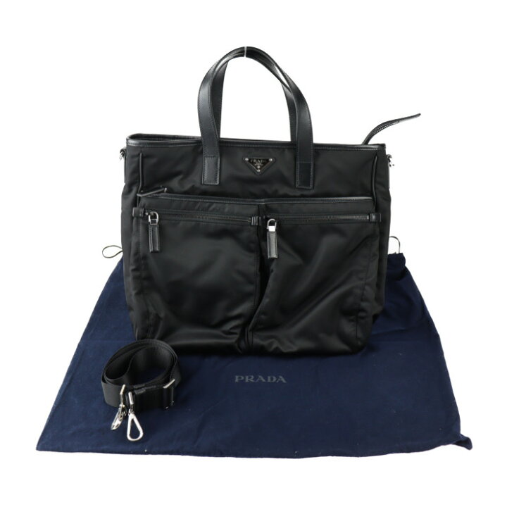 楽天市場】超美品 PRADA プラダ トートバッグ 2VG860 ナイロン レザー 