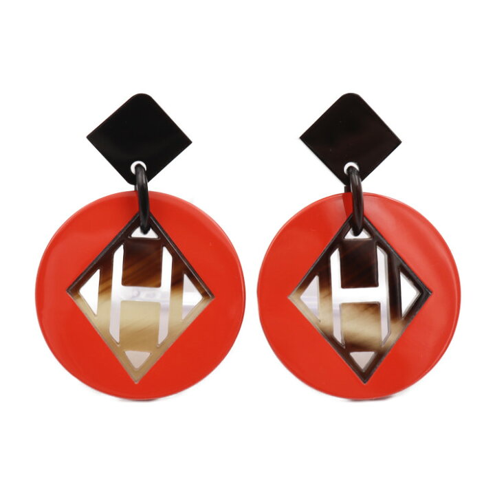 楽天市場】超美品 HERMES エルメス ピアス バッファローホーン 