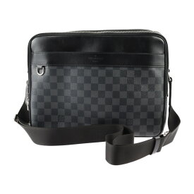 美品 LOUIS VUITTON ルイ ヴィトン トロカデロ メッセンジャーMM ダミエグラフィット ショルダーバッグ N40088 PVC レザー グレー ブラック シルバー金具 ビトン【本物保証】【中古】