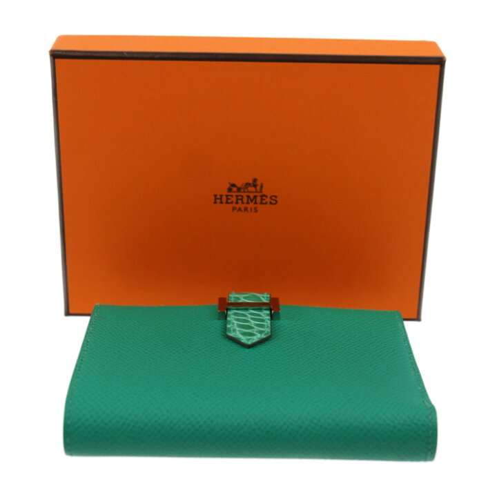 楽天市場】超美品 HERMES エルメス ベアン コンパクト タッチ 二つ折り 