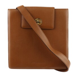 美品 BVLGARI ブルガリ ブルガリブルガリ ショルダーバッグ - レザー ブラウン ゴールド金具 ポシェット ターンロック【本物保証】【中古】