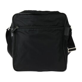 PRADA プラダ トライアングルロゴ ショルダーバッグ V161 ナイロン NERO ブラック シルバー金具 三角ロゴプレート【本物保証】【中古】