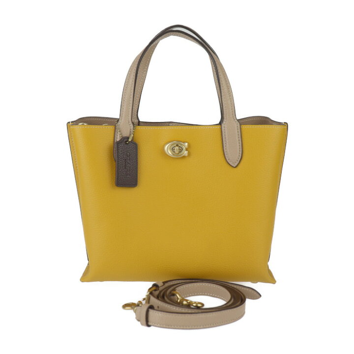 楽天市場】超美品 COACH コーチ ウィロウ トート 24 カラーブロック 