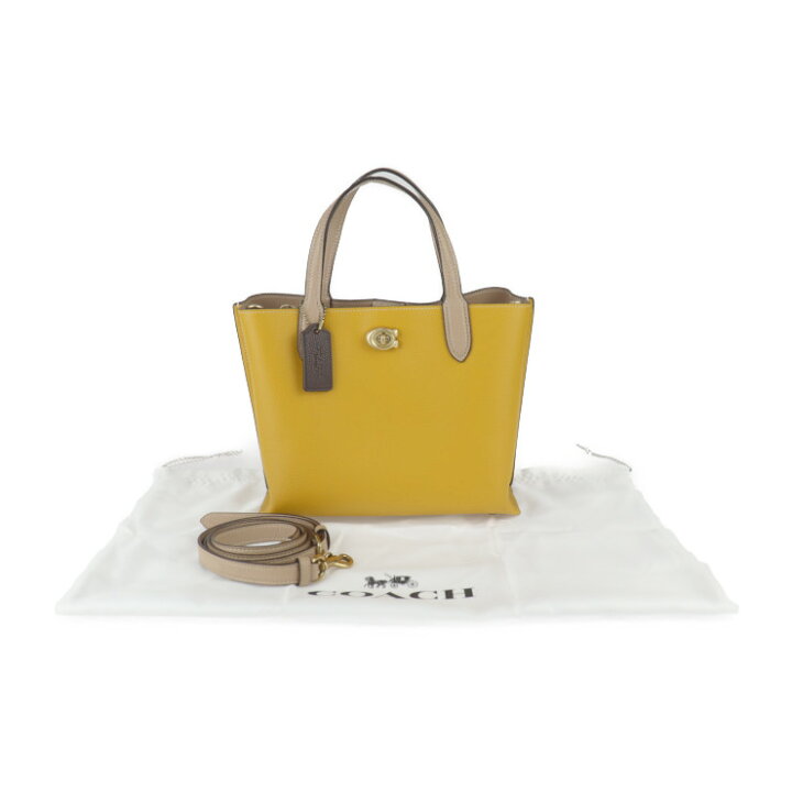 楽天市場】超美品 COACH コーチ ウィロウ トート 24 カラーブロック  