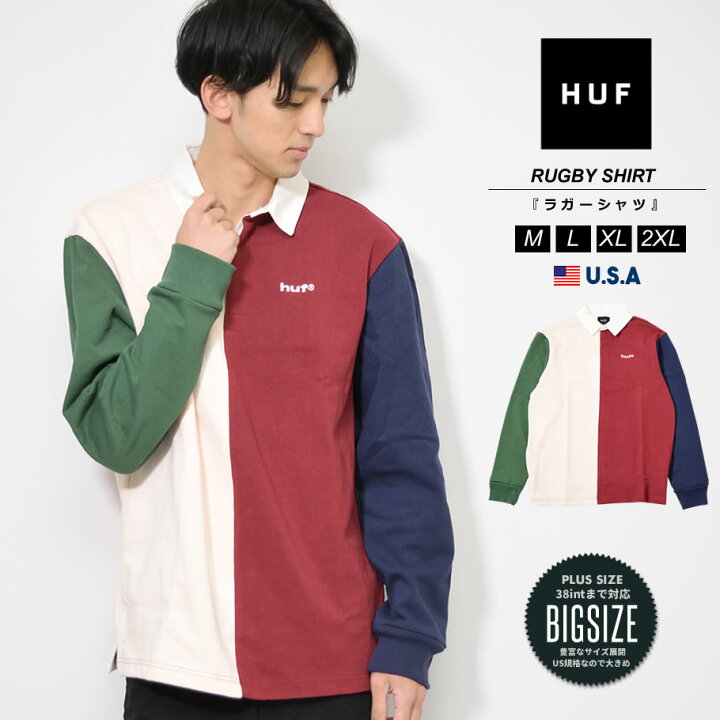 楽天市場 Huf ハフ ラグビーシャツ メンズ 大きいサイズ ブランド ヴィンテージ 長袖 スポーツウェア B系 ストリート ファッション スケーター M L Xl 2xl Ll 3l Mick Color Block Rugby Shirt Kn ストリートファッション Third